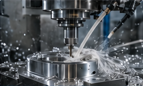 CNC machining a precision metal component