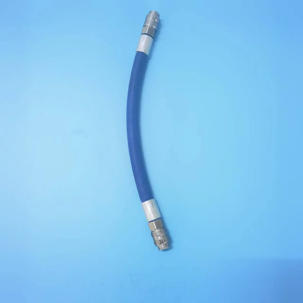 Blue pneumatic hose assembly detail