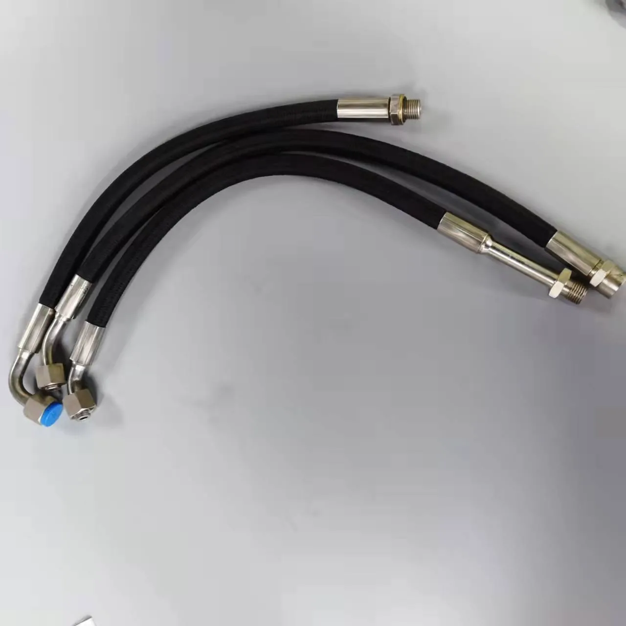 Multiple hose assemblies with different end fittings